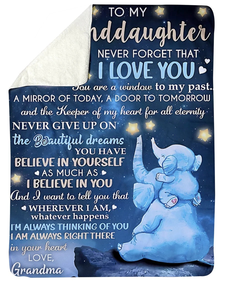 BLANKET FOR GRANDDAUGHTER – COMFORT & WARMTH GIFT FROM GRANDMA  Sherpa Fleece Quilt Blanket EBIL00 (SKU-CHAU-B20)