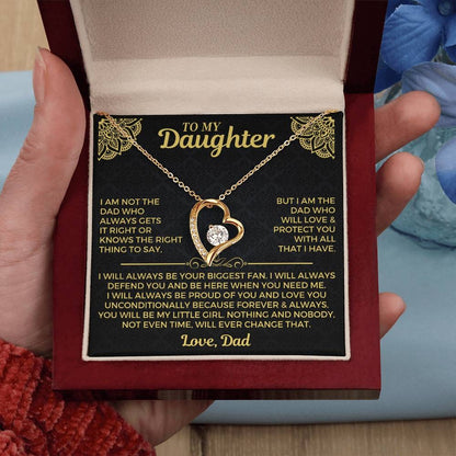 TO MY DAUGHTER - GIFT FROM DAD - Forever Love Necklace (SKUJ12-235)