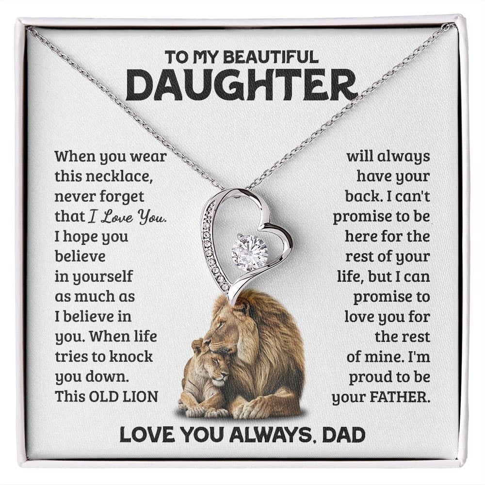 TO MY DAUGHTER  - GIFT FROM DAD  - Forever Love Necklace