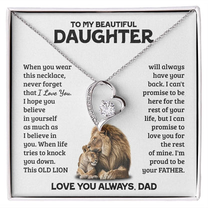 TO MY DAUGHTER  - GIFT FROM DAD  - Forever Love Necklace