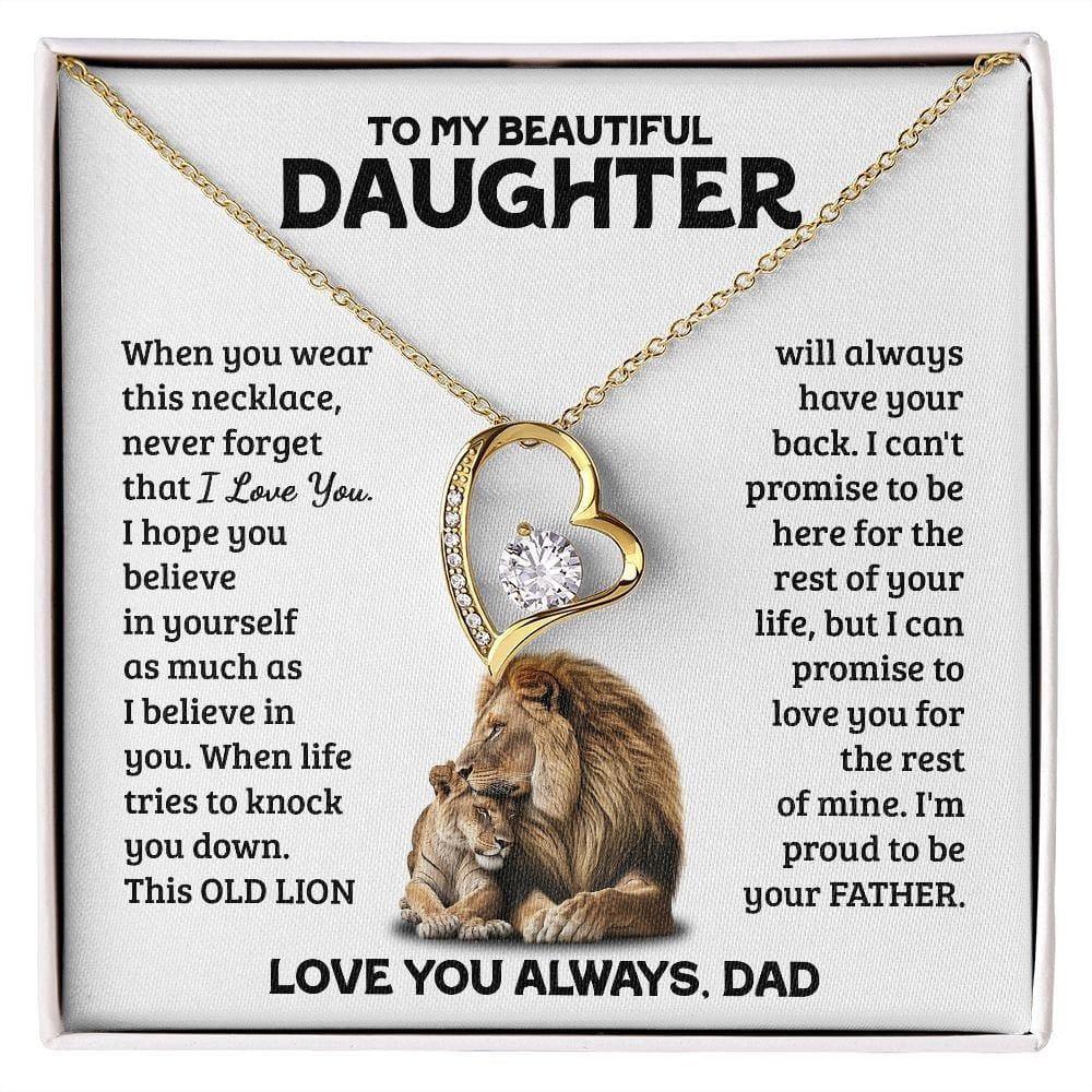 TO MY DAUGHTER  - GIFT FROM DAD  - Forever Love Necklace
