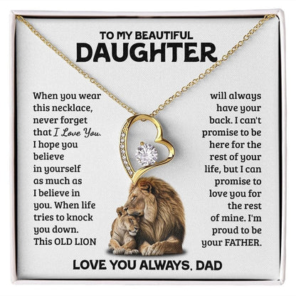 TO MY DAUGHTER  - GIFT FROM DAD  - Forever Love Necklace