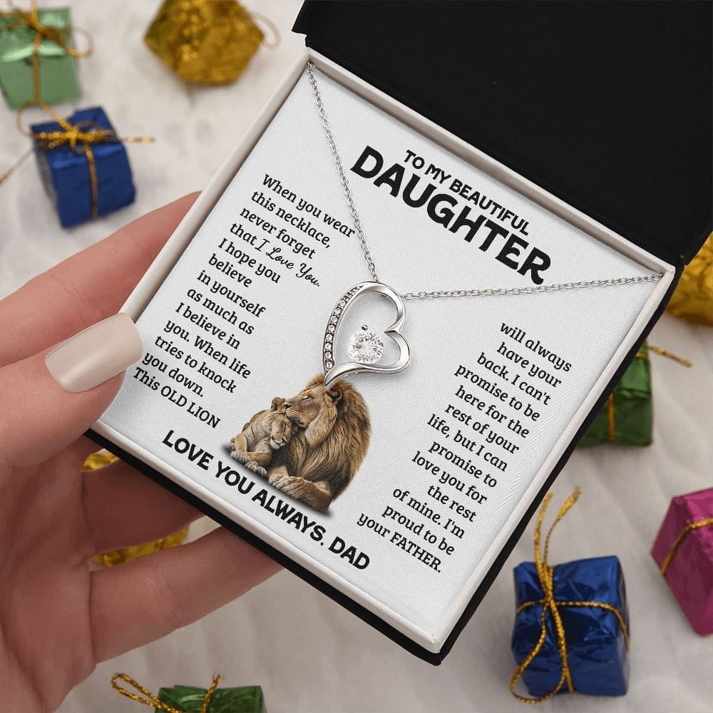 TO MY DAUGHTER  - GIFT FROM DAD  - Forever Love Necklace