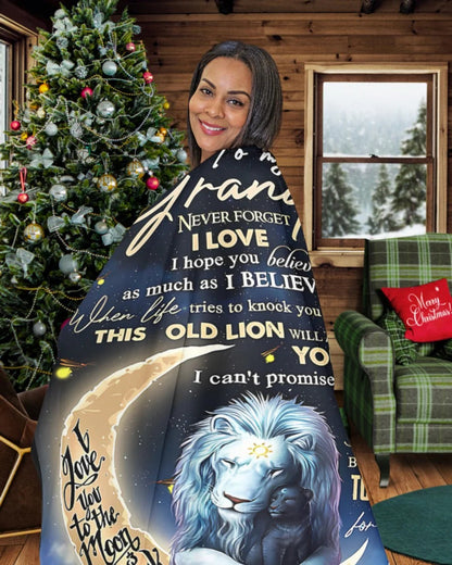 BLANKET FOR GRANDSON – COMFORT & WARMTH GIFT FROM GRANDMA  Sherpa Fleece Quilt Blanket EBIL00 (SKU-CHAU-B19)