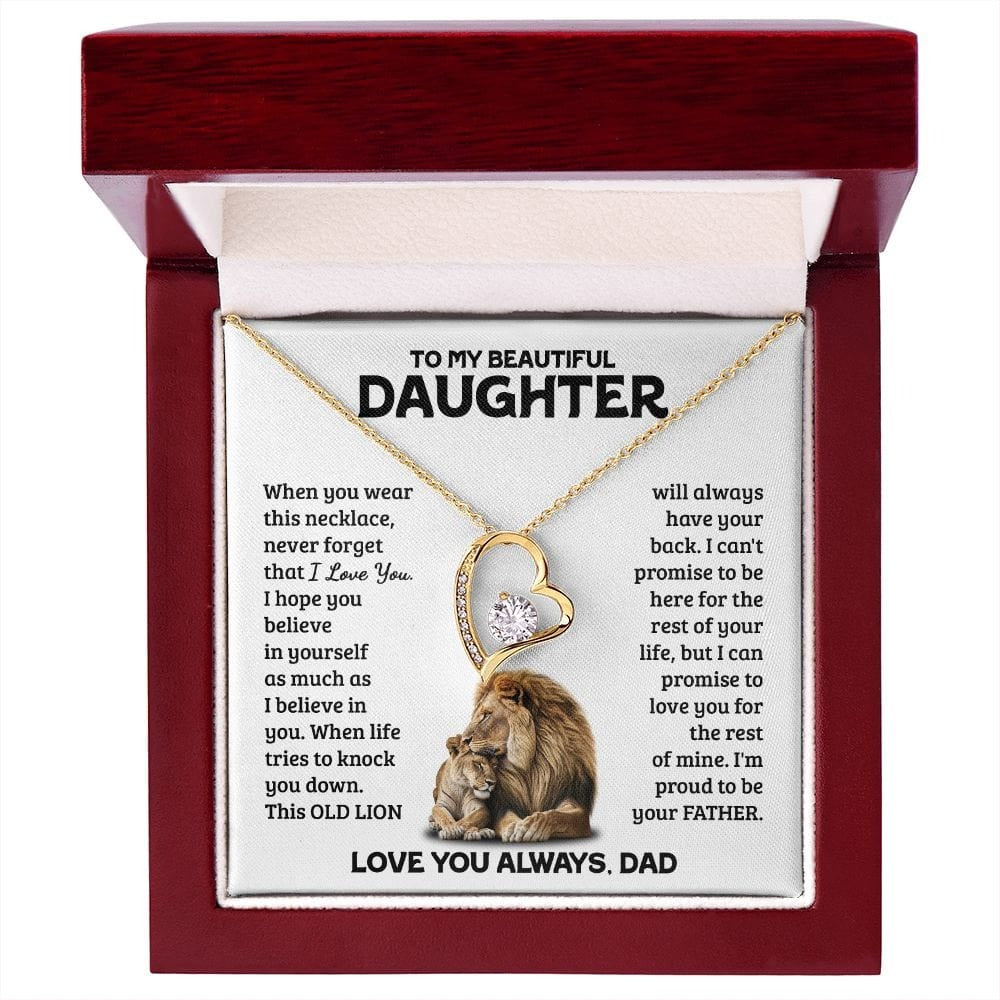 TO MY DAUGHTER  - GIFT FROM DAD  - Forever Love Necklace
