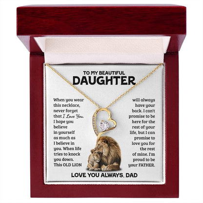 TO MY DAUGHTER  - GIFT FROM DAD  - Forever Love Necklace