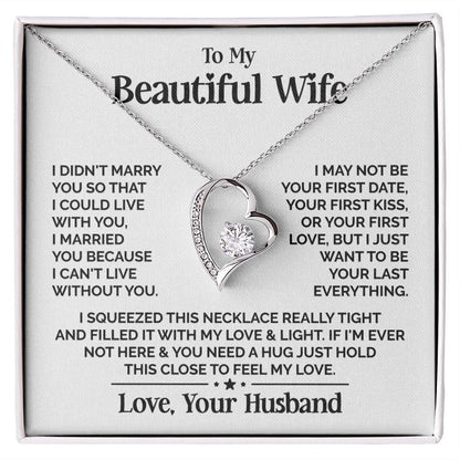 TO MY WIFE - GIFT FROM HUSBAND - Forever Love Necklace (SKUJ12-234)