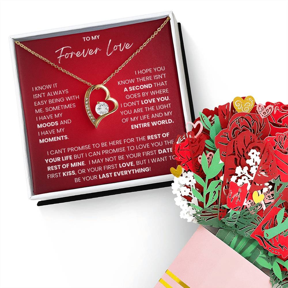 TO MY WIFE - GIFT FROM HUSBAND "You Are The Light of My Life and My Entire World" - Forever Love Necklace (SKUJ12-179)