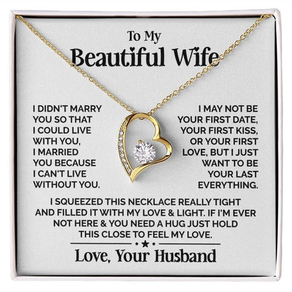 TO MY WIFE - GIFT FROM HUSBAND - Forever Love Necklace (SKUJ12-234)