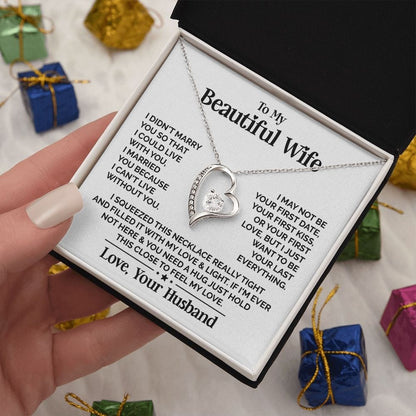 TO MY WIFE - GIFT FROM HUSBAND - Forever Love Necklace (SKUJ12-234)