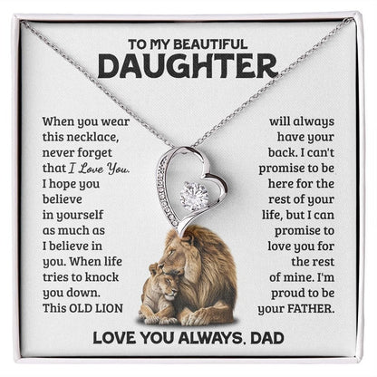 TO MY DAUGHTER - GIFT FROM DAD "I’m Proud To Be Your FATHER" - Forever Love Necklace