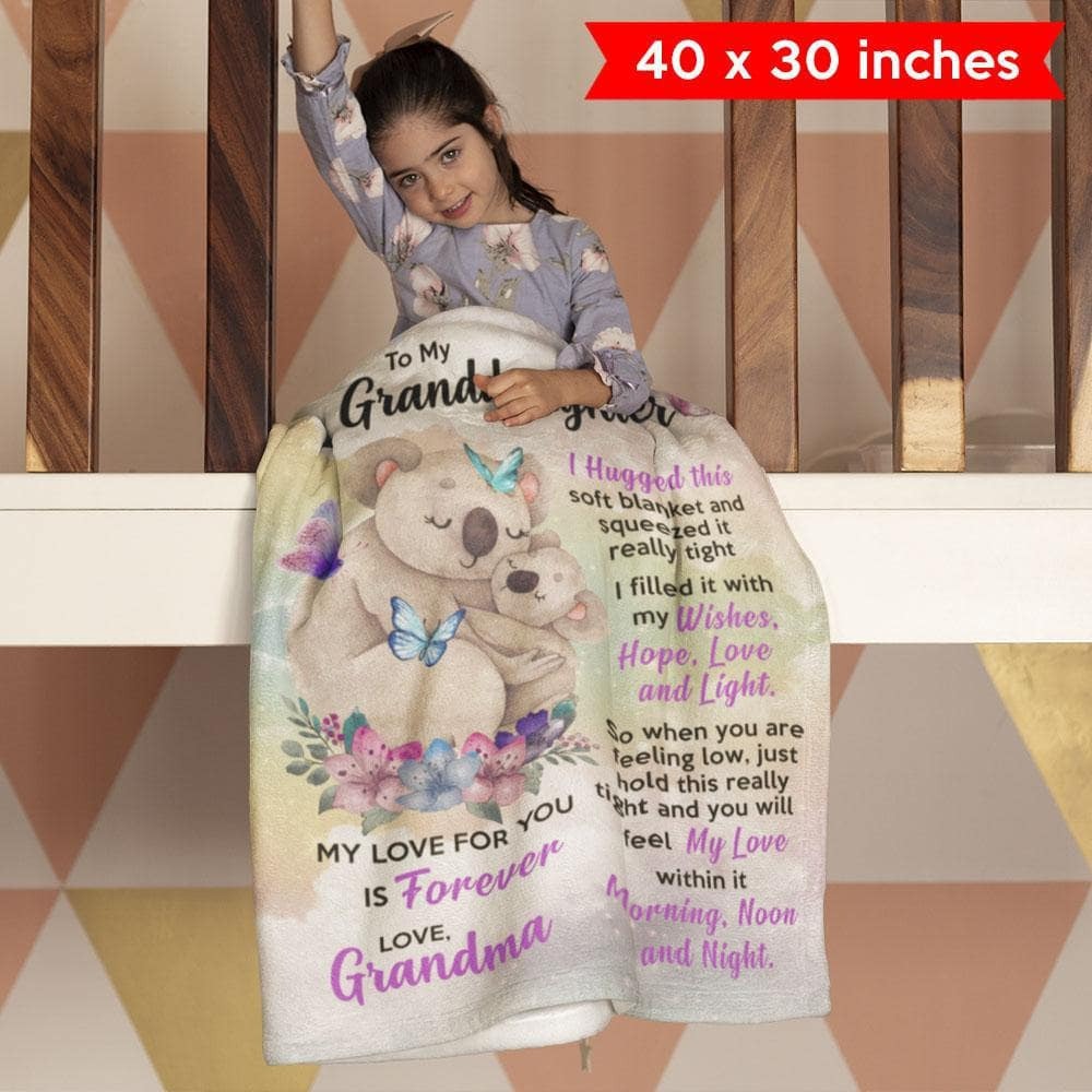 BLANKET FOR GRANDDAUGHTER - GIFT FROM GRANDMA - COMFORT & WARMTH GIFT