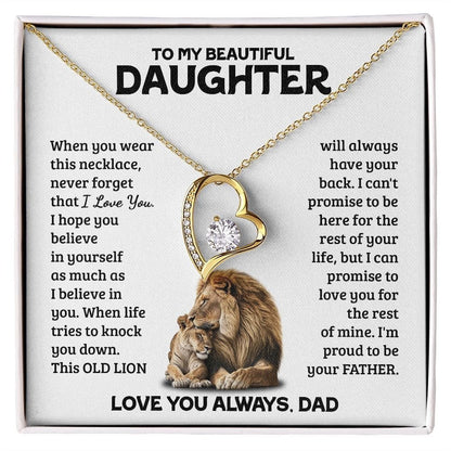 TO MY DAUGHTER - GIFT FROM DAD "I’m Proud To Be Your FATHER" - Forever Love Necklace