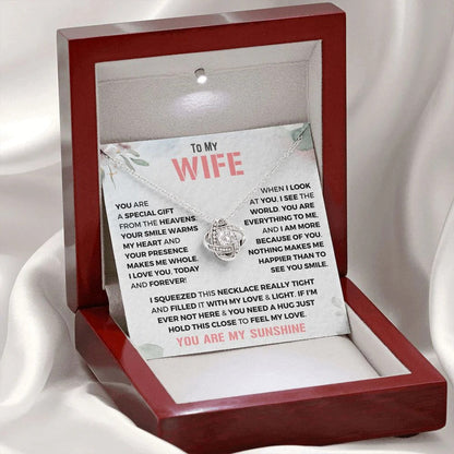 TO MY WIFE "Today and Forever" - FROM HUSBAND - Premium Love Knot Necklace