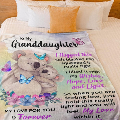 BLANKET FOR GRANDDAUGHTER - GIFT FROM GRANDMA - COMFORT & WARMTH GIFT