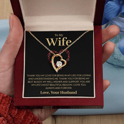 TO MY WIFE "Most Beautiful Reason" - GIFT FROM HUSBAND - Forever Love Necklace