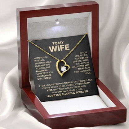 TO MY WIFE - GIFT FROM HUSBAND "Meeting You Was Fate" - Forever Love Necklace