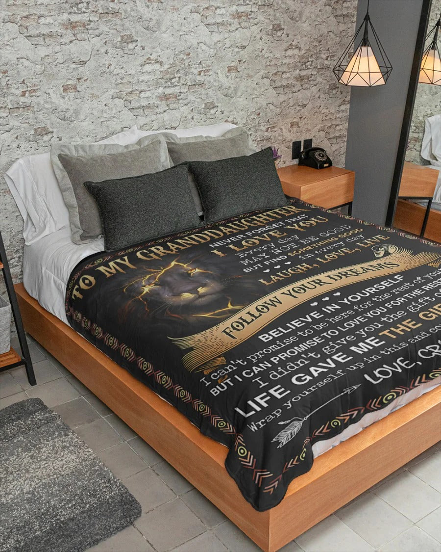 BLANKET FOR GRANDDAUGHTER – COMFORT & WARMTH GIFT FROM GRANDMA  Sherpa Fleece Quilt Blanket EBIL00 (SKUB09-41)