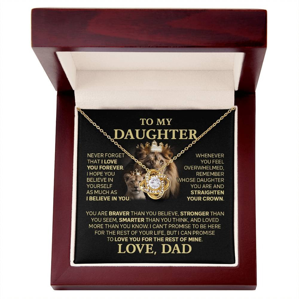TO MY DAUGHTER FROM DAD  - Premium Love Knot Necklace