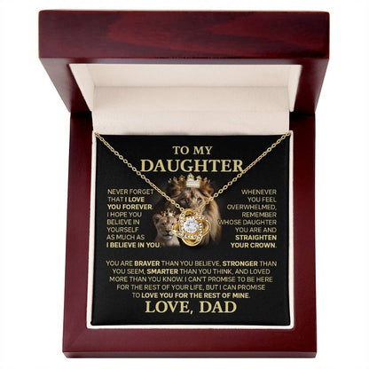TO MY DAUGHTER FROM DAD  - Premium Love Knot Necklace