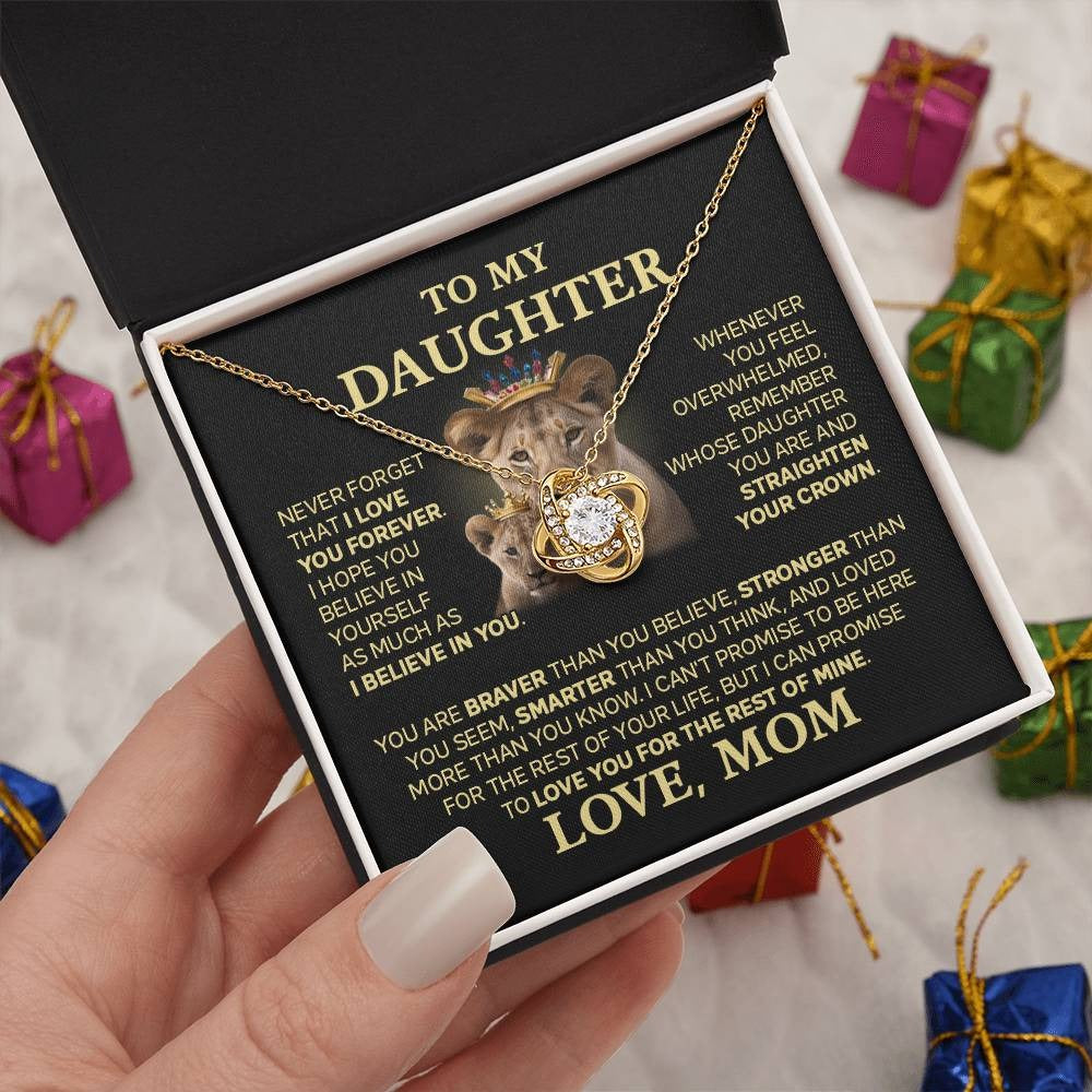 TO MY DAUGHTER FROM MOM - Premium Love Knot Necklace