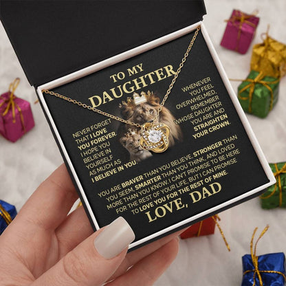 TO MY DAUGHTER FROM DAD  - Premium Love Knot Necklace