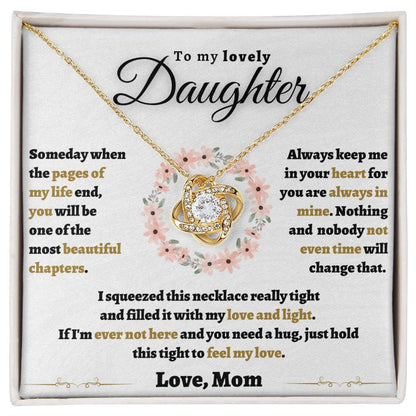 TO MY DAUGHTER FROM MOM - Premium Love Knot Necklace