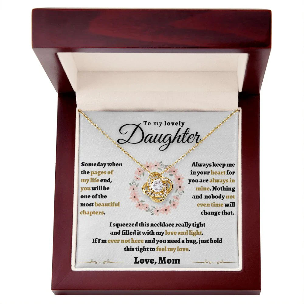 TO MY DAUGHTER FROM MOM - Premium Love Knot Necklace