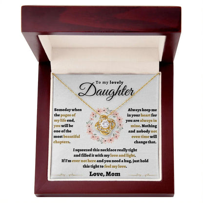 TO MY DAUGHTER FROM MOM - Premium Love Knot Necklace
