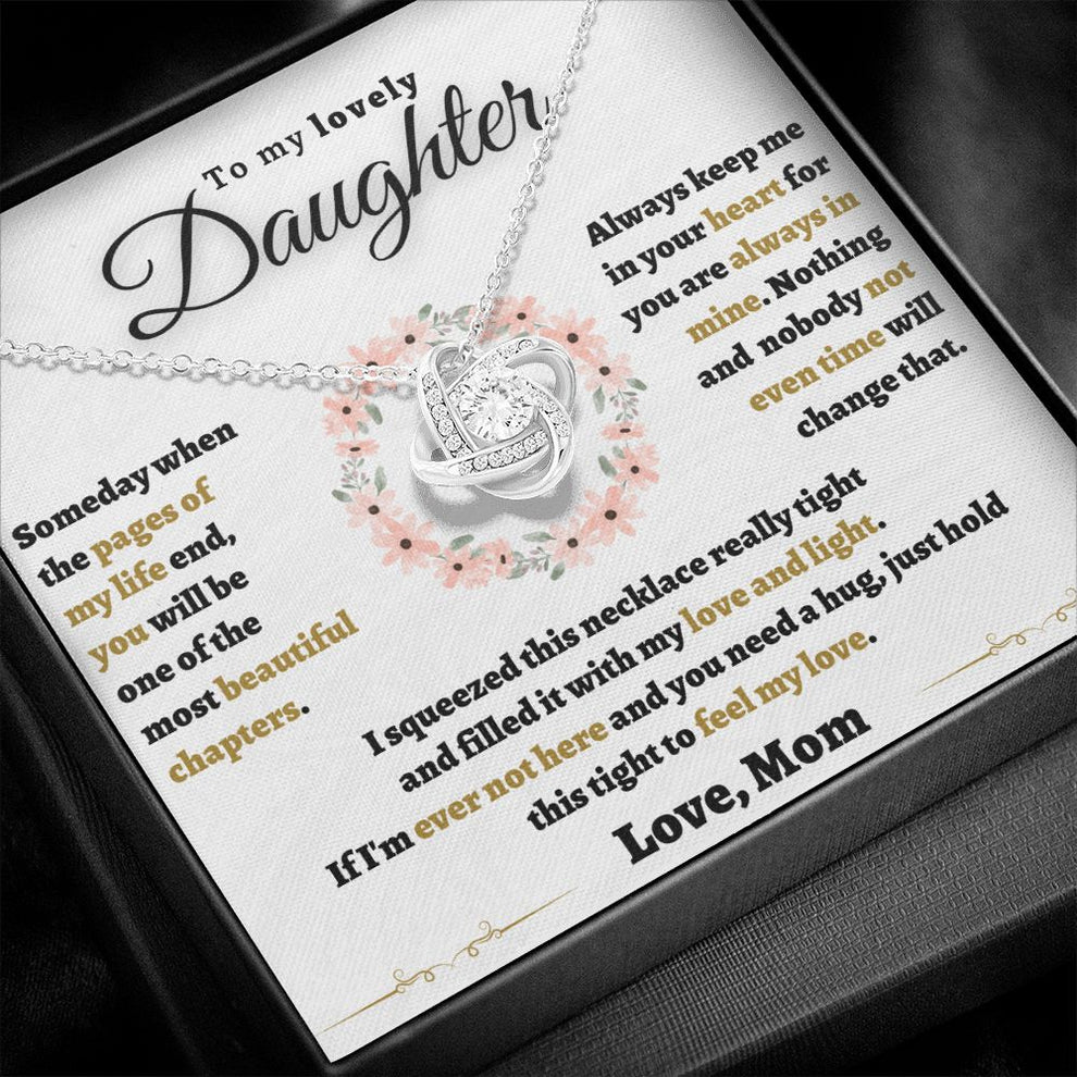 TO MY DAUGHTER FROM MOM - Premium Love Knot Necklace