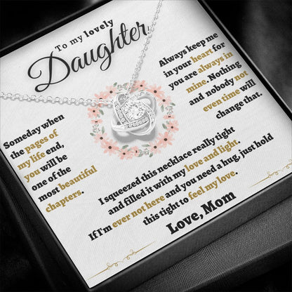 TO MY DAUGHTER FROM MOM - Premium Love Knot Necklace