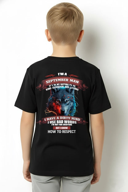 SEPTEMBER - KNOW HOW TO RESPECT - BIRTHDAY T-SHIRT FOR MEN - EBIL09 / male (SKU12-162-09)