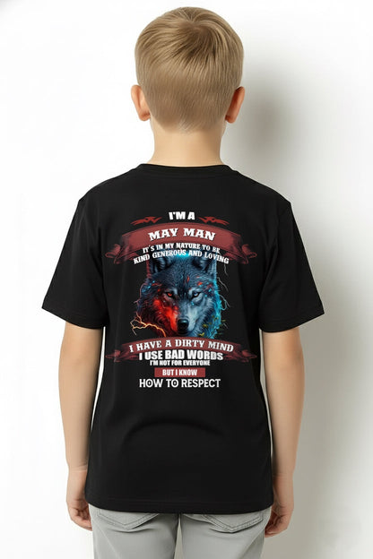 MAY - KNOW HOW TO RESPECT - BIRTHDAY T-SHIRT FOR MEN - EBIL05 / male (SKU12-162-05)