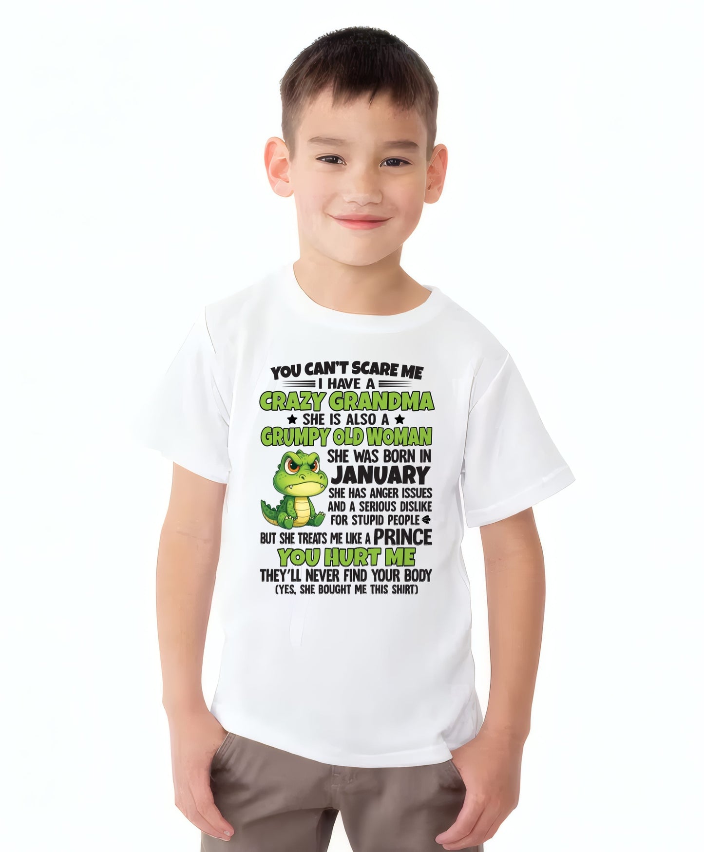 JANUARY - YOU CAN'T SCARE ME - FOR GRANDSON - GIFT FROM GRANDMA - EBIL01 (SKU09-85-01)