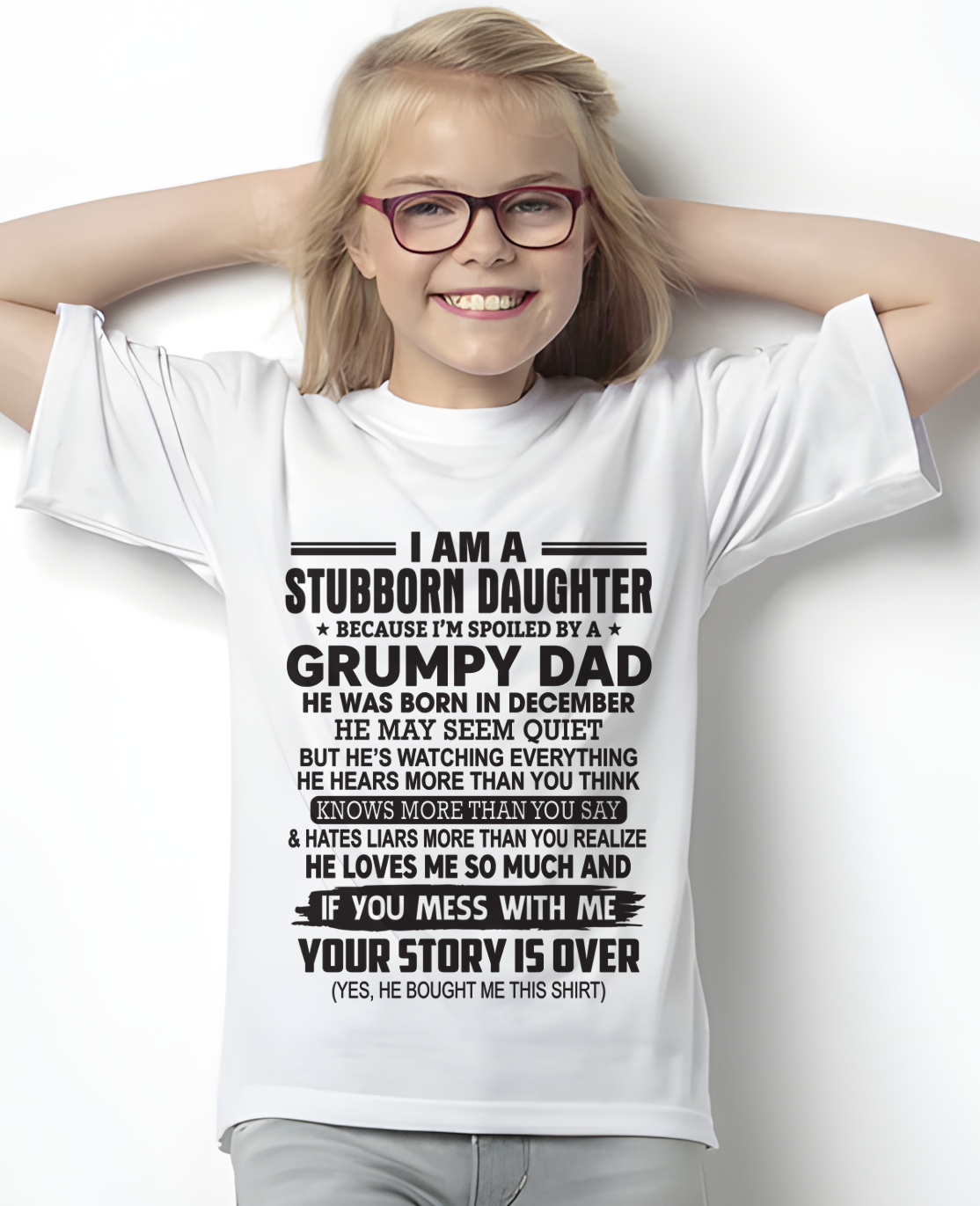 DECEMBER - I'M A STUBBORN DAUGHTER - FROM DAD TO DAUGHTER - EBIL12 (SKU26T-01-52-12)