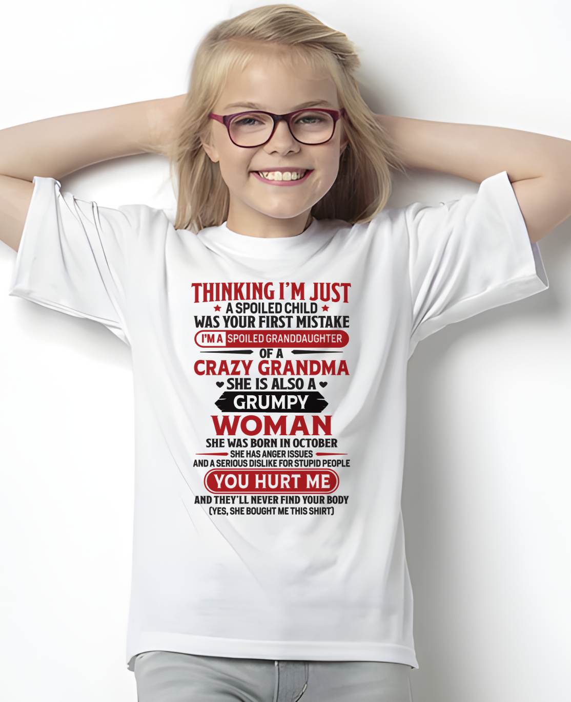 OCTOBER - TO MY GRANDDAUGHTER - SPOILED GRANDDAUGHTER - GIFT FROM GRANDMA - EBIL10 (SKU10-117-10)