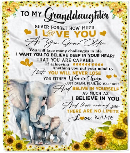 Special Gift For Your Granddaughter Blanket - From Grandma (SKUB12-271)