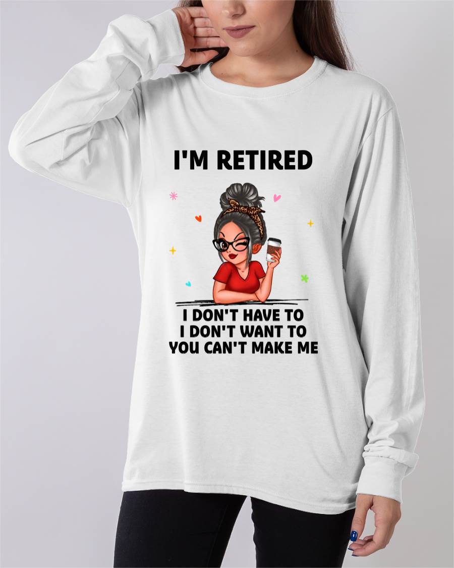 I'M RETIRED – T-SHIRT FOR WOMAN – DONN00 (SKU2606-376-00)
