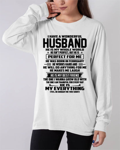 February – I Have A Wonderful Husband – Gift For Wife From Husband – DOAN02 (SKU12-314-02)