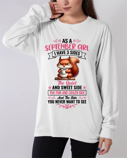 September - I Have 3 Sides – T Shirt For Woman – DONN09 (SKU2604-233-09)