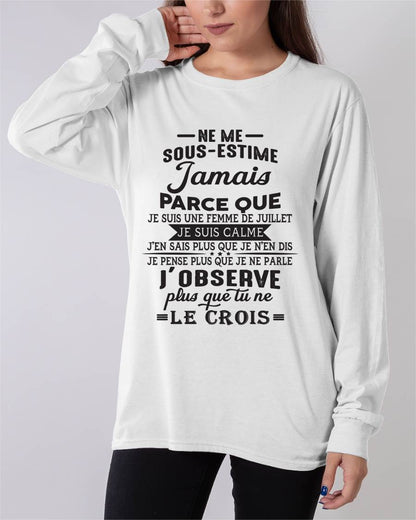 NE ME SOUS-ESTIME JAMAIS – T-SHIRT POUR FEMME – DONN07 (SKU26T-01157-07)