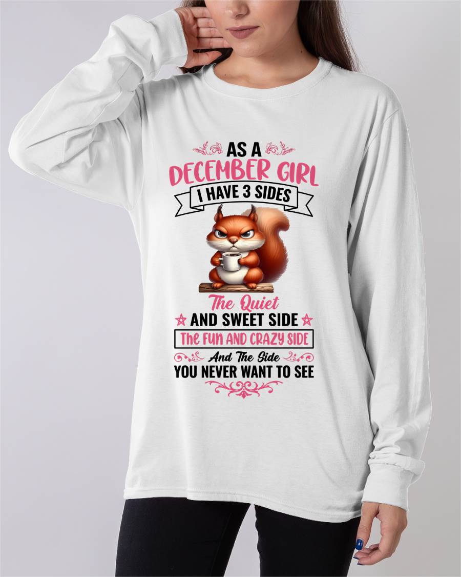 December - I Have 3 Sides – T Shirt For Woman – DONN12 (SKU2604-233-12)
