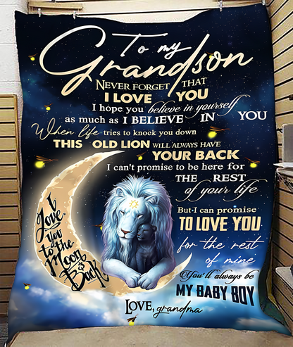 Special Gift For Your Grandson Blanket - From Grandma (SKU-CHAU-B19) FULL