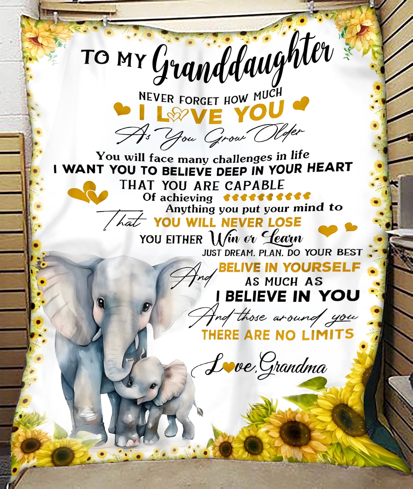 Special Gift For Your Granddaughter Blanket - From Grandma (SKUB12-271)