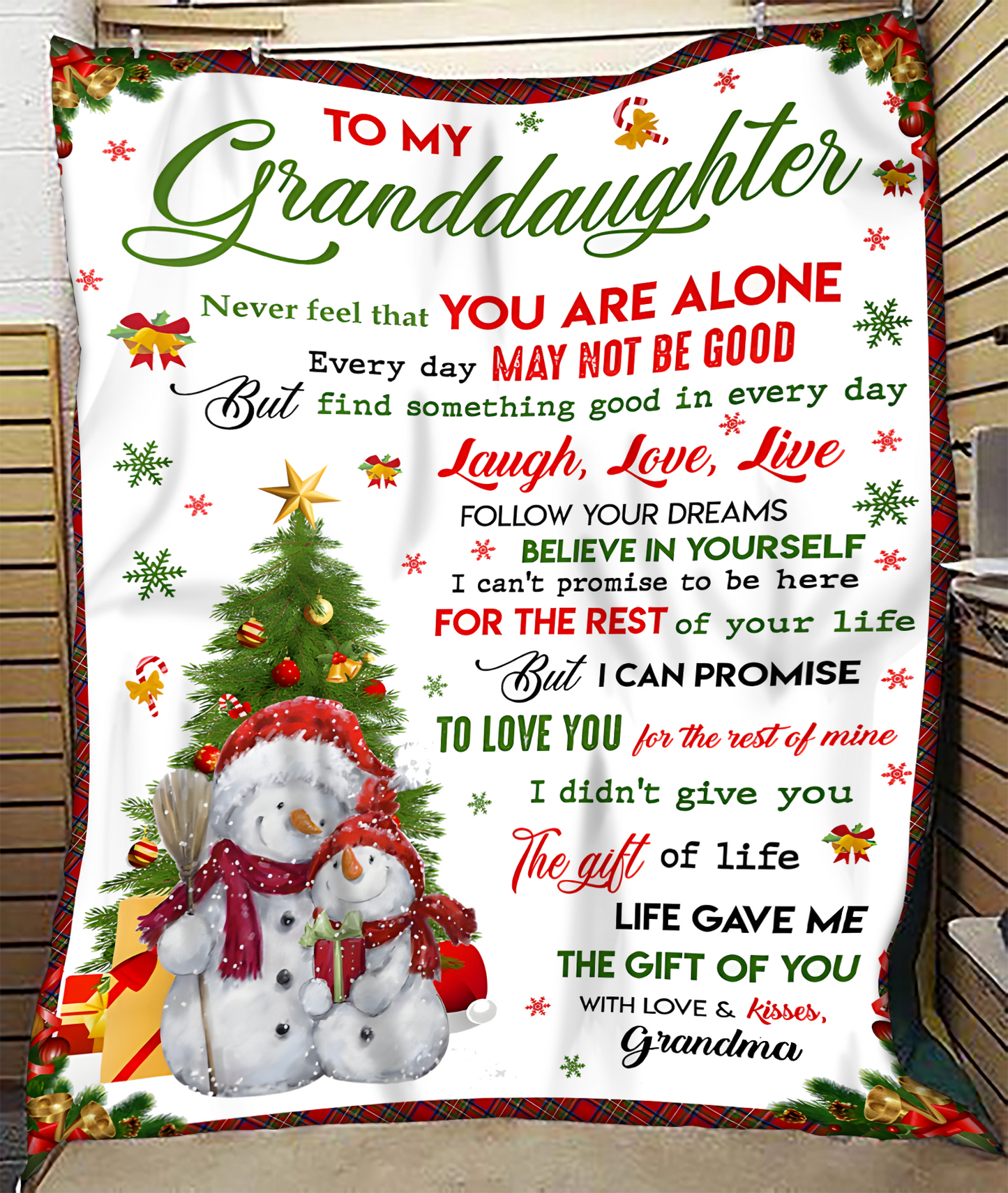 BLANKET FOR GRANDDAUGHTER – COMFORT & WARMTH GIFT Sherpa Fleece Blanket NTTD00 (SKUB-CHRISTMAS2)