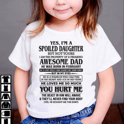 February – I Am The Property Of A Freaking Awesome Dad – Gift For Son And Daughter From Dad – DOAN02 (SKU11-28-02)