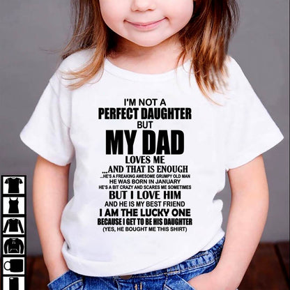 January - I'm Not A Perfect Daughter But My Dad Loves Me - Gift For Daughter From Dad - DONN01 (SKU2605-217-01)