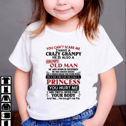 December - You Can’t Scare Me I Have A Crazy Grampy – Gift For Granddaughter From Grampy – DONN12 (SKU2609-24)