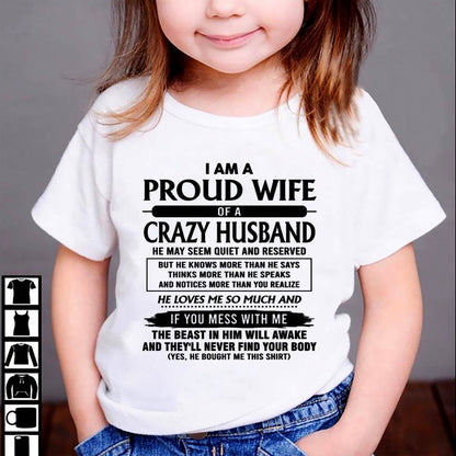 I Am A Proud Wife Of A Crazy Husband – Gift For Wife From Husband – DONN00 (SKU26T-01-64-00)