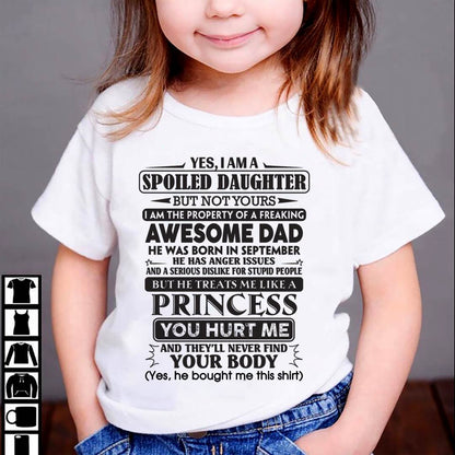 September – Yes, I Am A Spoiled Daughter – Gift For Daughter From Dad – DOAN09 (SKU12-267-09)